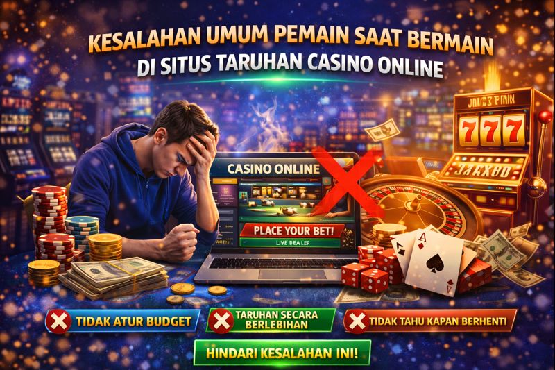 Kesalahan Umum Pemain Saat Bermain di Situs Taruhan Casino Online